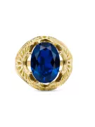 Inel Vintage bijuterii Safir Aur galben 14K vrc003y